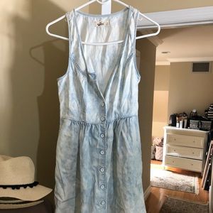 Tie dye denim dress hollister